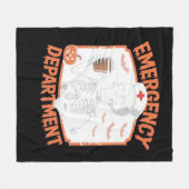 救急科おかしなハロウィーンナースエッセンティ フリースブランケット (正面(横))