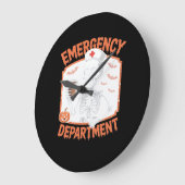 救急科おかしなハロウィーンナースエッセンティ ラージ壁時計 (傾斜)