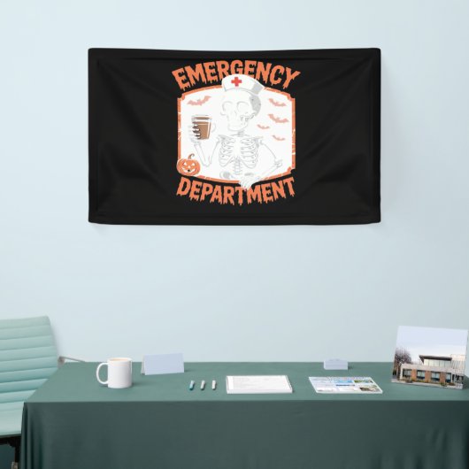 救急科おかしなハロウィーンナースエッセンティ 横断幕 (トレードショー)