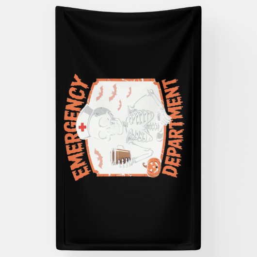 救急科おかしなハロウィーンナースエッセンティ 横断幕 (縦)