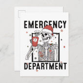 救急科の頼れるベテラン看護師、コーヒー好きの骨董 インビテーションポストカード (正面/裏面)