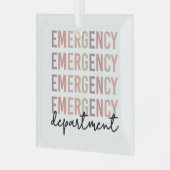 救急科のERスタッフ | ERナース | ER Tech ガラスオーナメント (正面左)