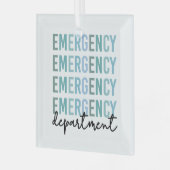 救急科のERスタッフ | ERナース | ER Tech ガラスオーナメント (正面左)