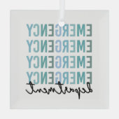 救急科のERスタッフ | ERナース | ER Tech ガラスオーナメント (裏面)