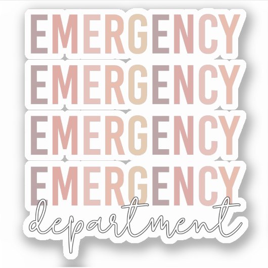 救急科のERスタッフ | ERナース | ER Tech シール (正面)