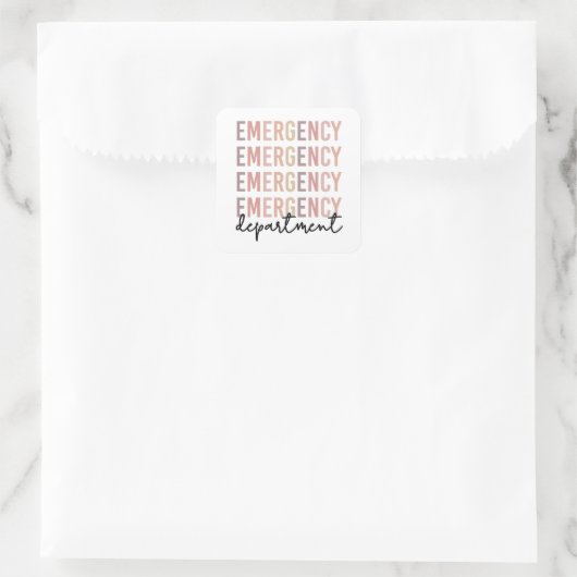 救急科のERスタッフ | ERナース | ER Tech スクエアシール (バッグ)