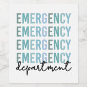 救急科のERスタッフ | ERナース | ER Tech ワインラベル (シングルラベル)