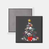 救急科クリスマスツリーナース マグネット (正面/裏面)