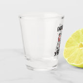 救急科スケルトン看護コーヒー愛好家 ショットグラス (左)