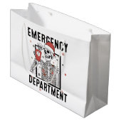 救急科スケルトン看護コーヒー愛好家 ラージペーパーバッグ (正面アングル)