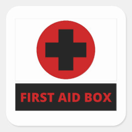 救急箱の四角シール スクエアシール