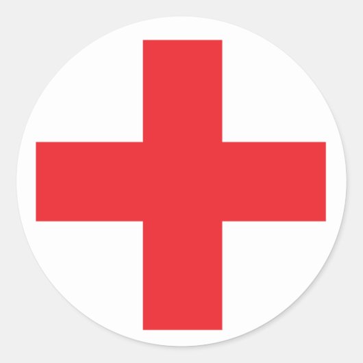 救急箱サイン ラウンドシール (正面)