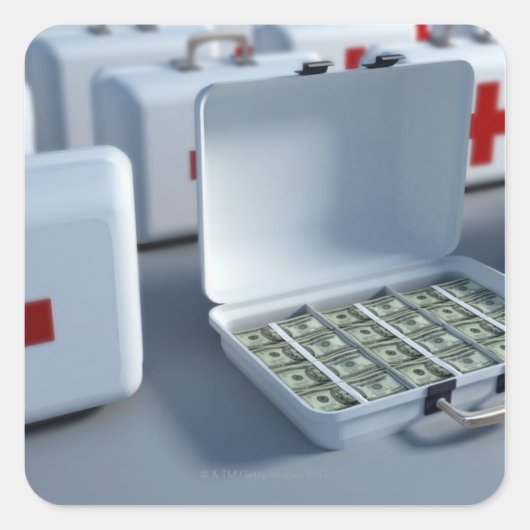 救急箱 スクエアシール (正面)