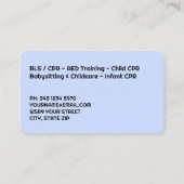 救急訓練士 名刺 (裏面)