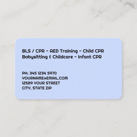 救急訓練士 名刺 (裏面)