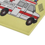 救急車のイラストレーション カッティングボード (角)