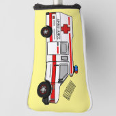 救急車のイラストレーション ゴルフヘッドカバー (回転90)