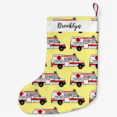 救急車のイラストレーション スモールクリスマスストッキング (裏面)