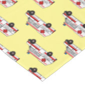 救急車のイラストレーション テーブルクロス (アングル)