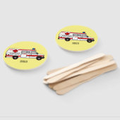 救急車のイラストレーション ハンドファン (組立なし)