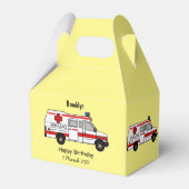 救急車のイラストレーション フェイバーボックス (裏面サイド)