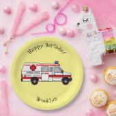救急車のイラストレーション ペーパープレート (パーティー)