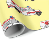 救急車のイラストレーション ラッピングペーパー (ロールコーナー)
