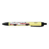 救急車のイラストレーション 黒ボールペン (ボトム)