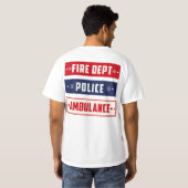 救急車のロゴThunder_Coveを消火 Tシャツ (裏面フル)