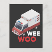 救急車の救急車の救急医療隊員補助ems ポストカード (正面)