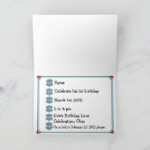 救急車の誕生日パーティーの招待 サンキューカード (内部)