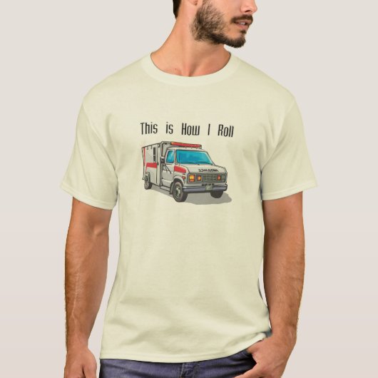 救急車の転が使い Tシャツ (正面)