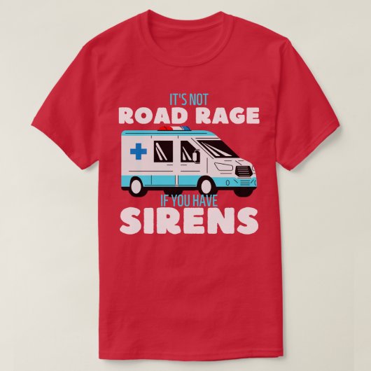 救急車の運転員救急医療緊急通報1 Tシャツ (デザイン正面)