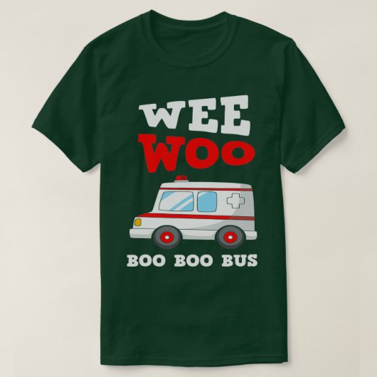 救急車の運転手応急手当てウィー・ウー・ブー Tシャツ (デザイン正面)