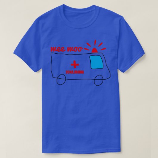 救急車を呼ぶ Tシャツ (デザイン正面)