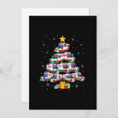 救急車クリスマスツリークリスマスライトおもしろいEME 招待状 (正面/裏面)