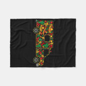 救急車メキシコのソンブレロ・マラカスGuitar Cinco De フリースブランケット (正面(横))