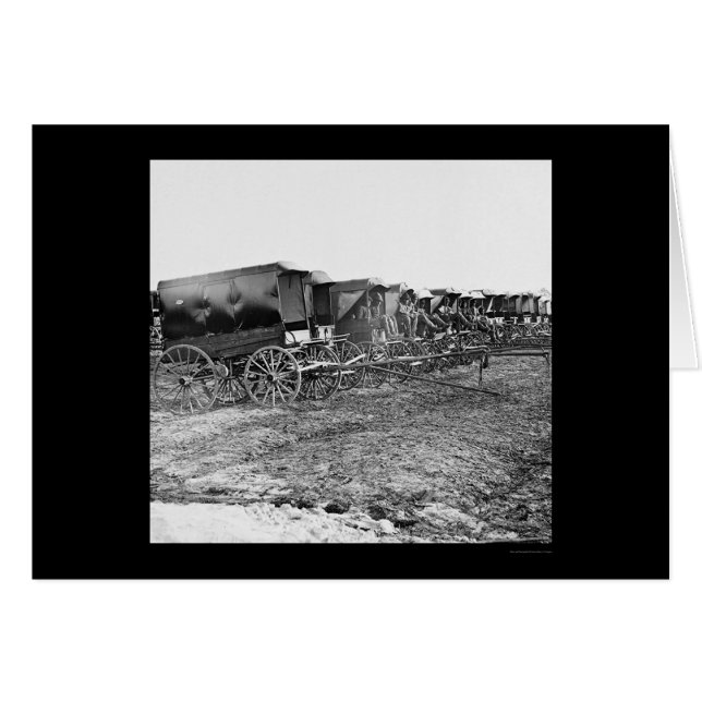 救急車ワゴンおよび運転者1863年 (正面横)