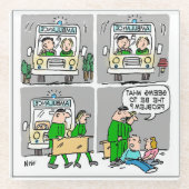 救急車又は救急医療隊員 ガラスコースター (正面)