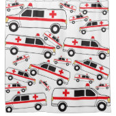 救急車型 シャワーカーテン (正面)
