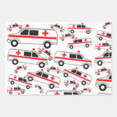 救急車型 ラッピングペーパーシート (正面)