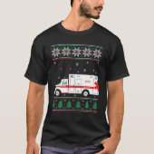 救急車運転士アグリークリスマスEMS EMT救急医療隊員 Tシャツ (正面)