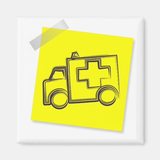 救急車 マグネット (正面)