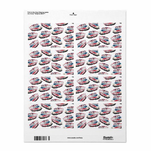 救急車 ラベル (フルシート)