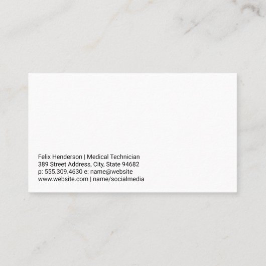 救急車 | 医療技術者 名刺 (裏面)