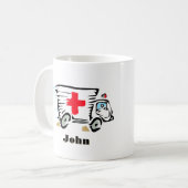 救急車・救急救命士・医療 コーヒーマグカップ (正面左)