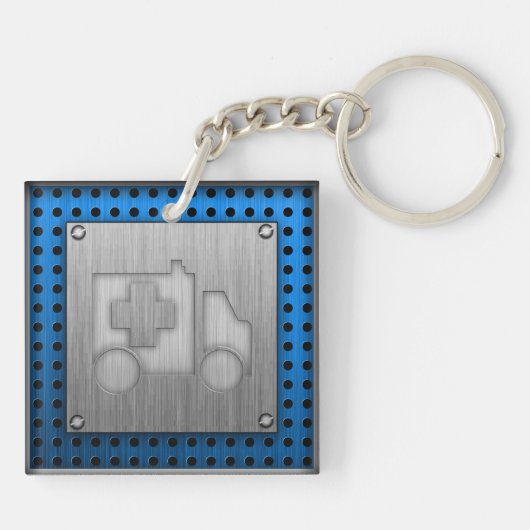 救急車; 金属一見 キーホルダー (裏面)