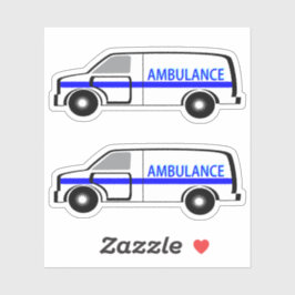 救急車 – 2アップコンターカット シール