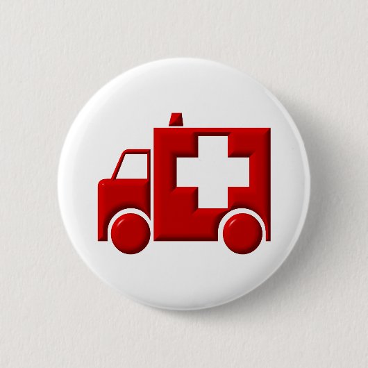 救急車/EMT 缶バッジ (正面)