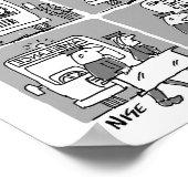 救急隊員が事故に対応。面白い ポスター (角)
